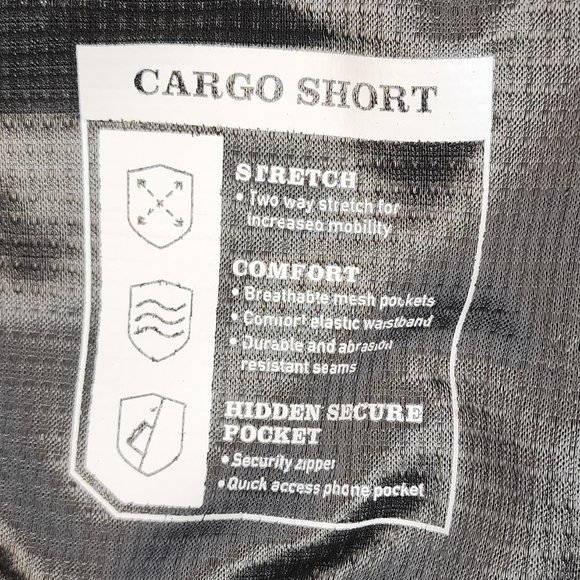 Mens gray size 36 Orvis Stretch Cargo Shorts with Hidden Zippers - EXCELLENT! - Picture 11 of 14